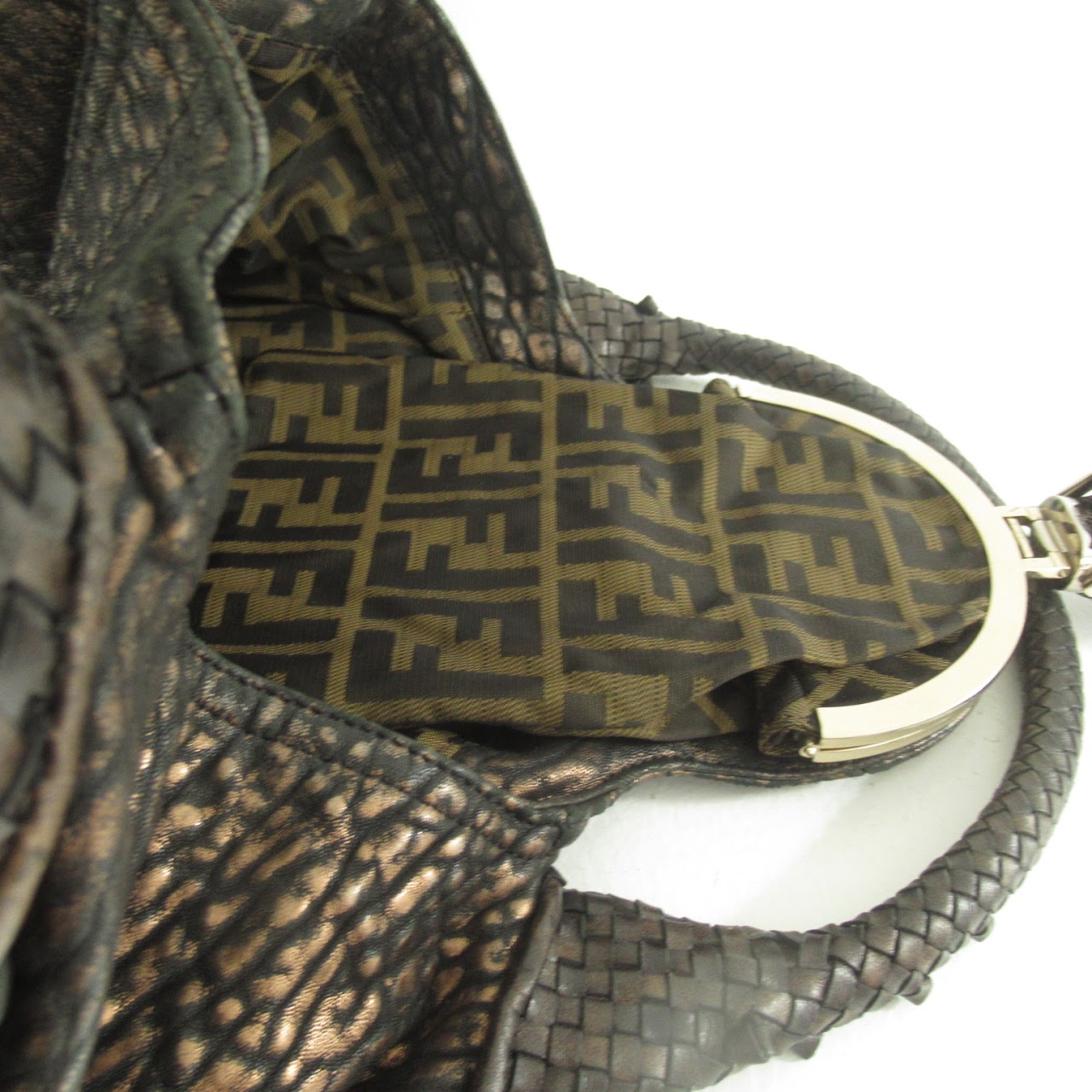 Fendi Metallic Leather Spy Bag