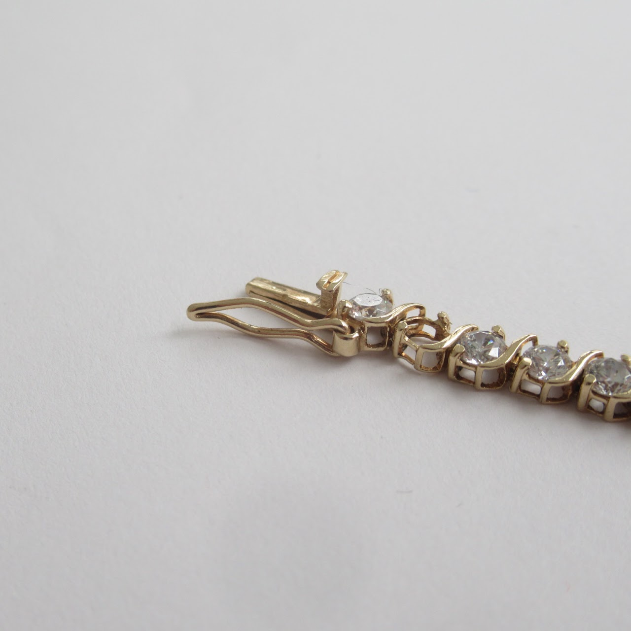 14K Gold and CZ Bracelet