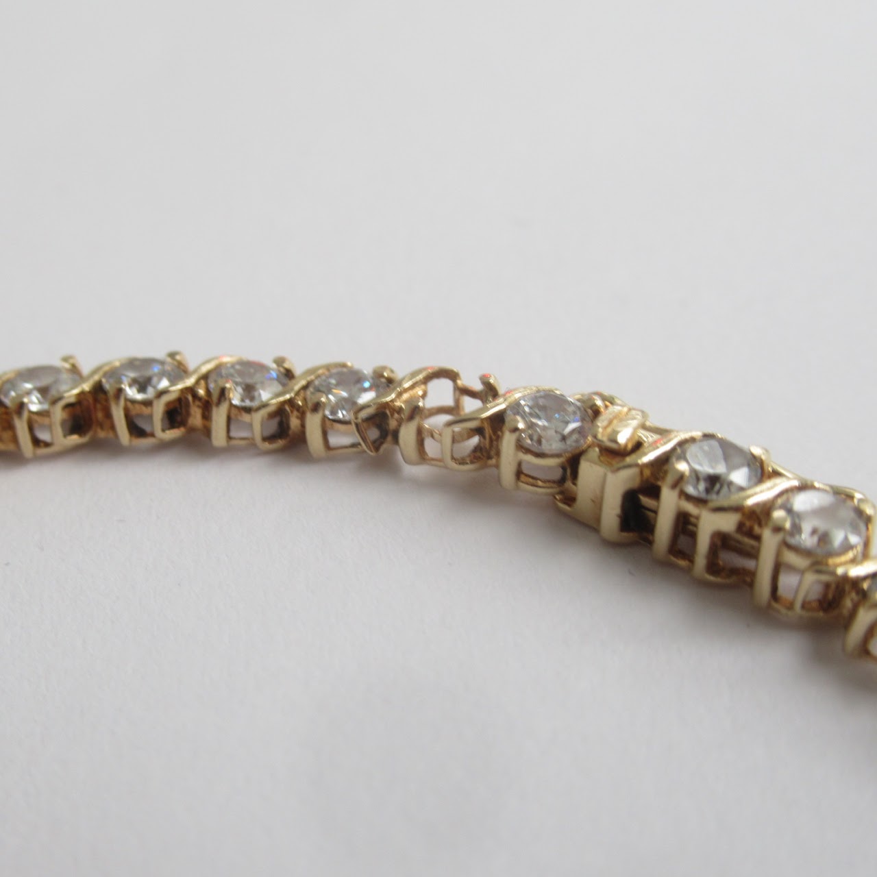 14K Gold and CZ Bracelet