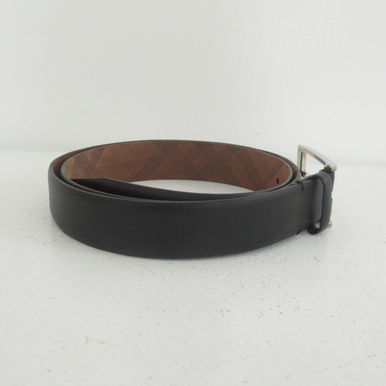 Burberry Black Leather Belt