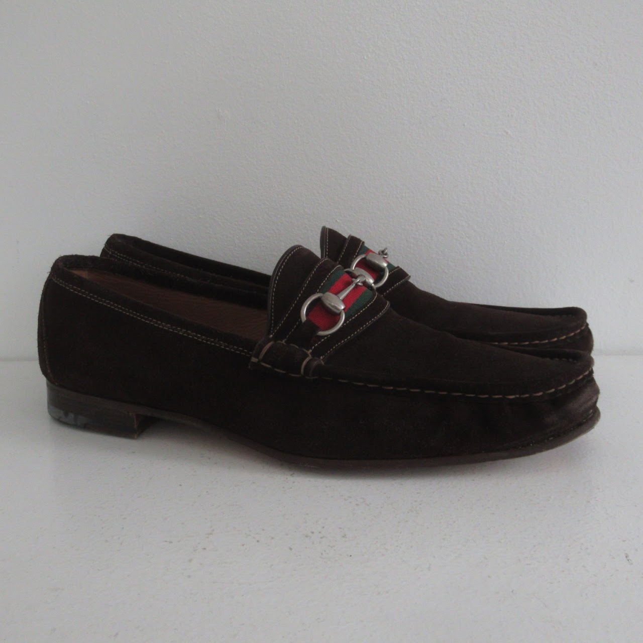 Gucci Suede Horsebit Loafers