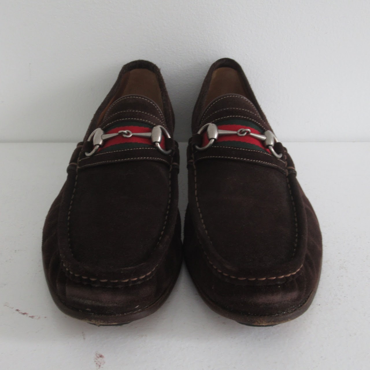 Gucci Suede Horsebit Loafers