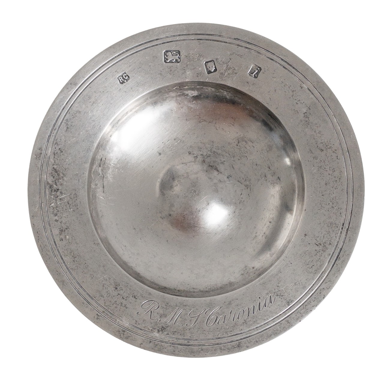 Sterling Silver Small Monogrammed Dish