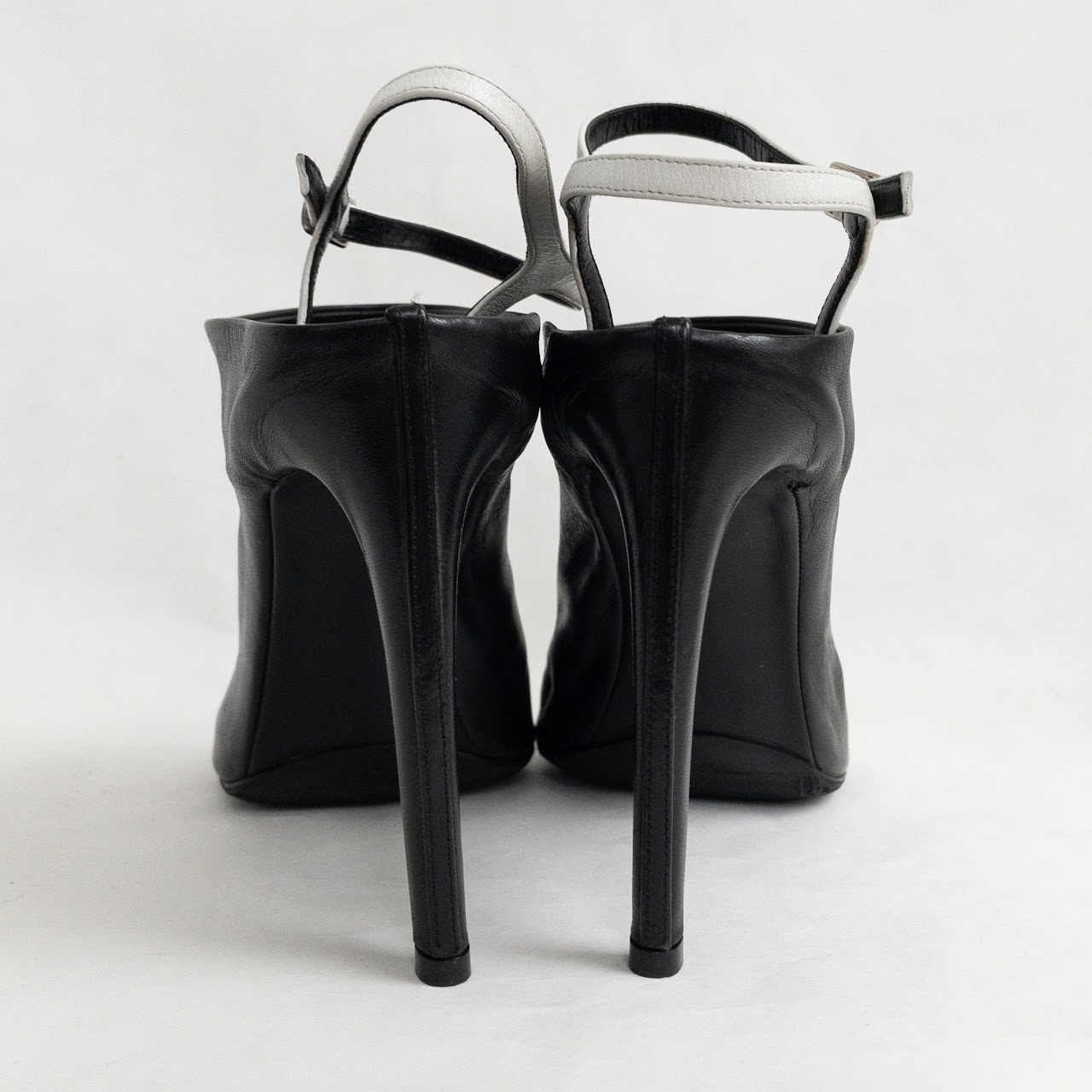 Balenciaga Open Toe Black & White Sandals