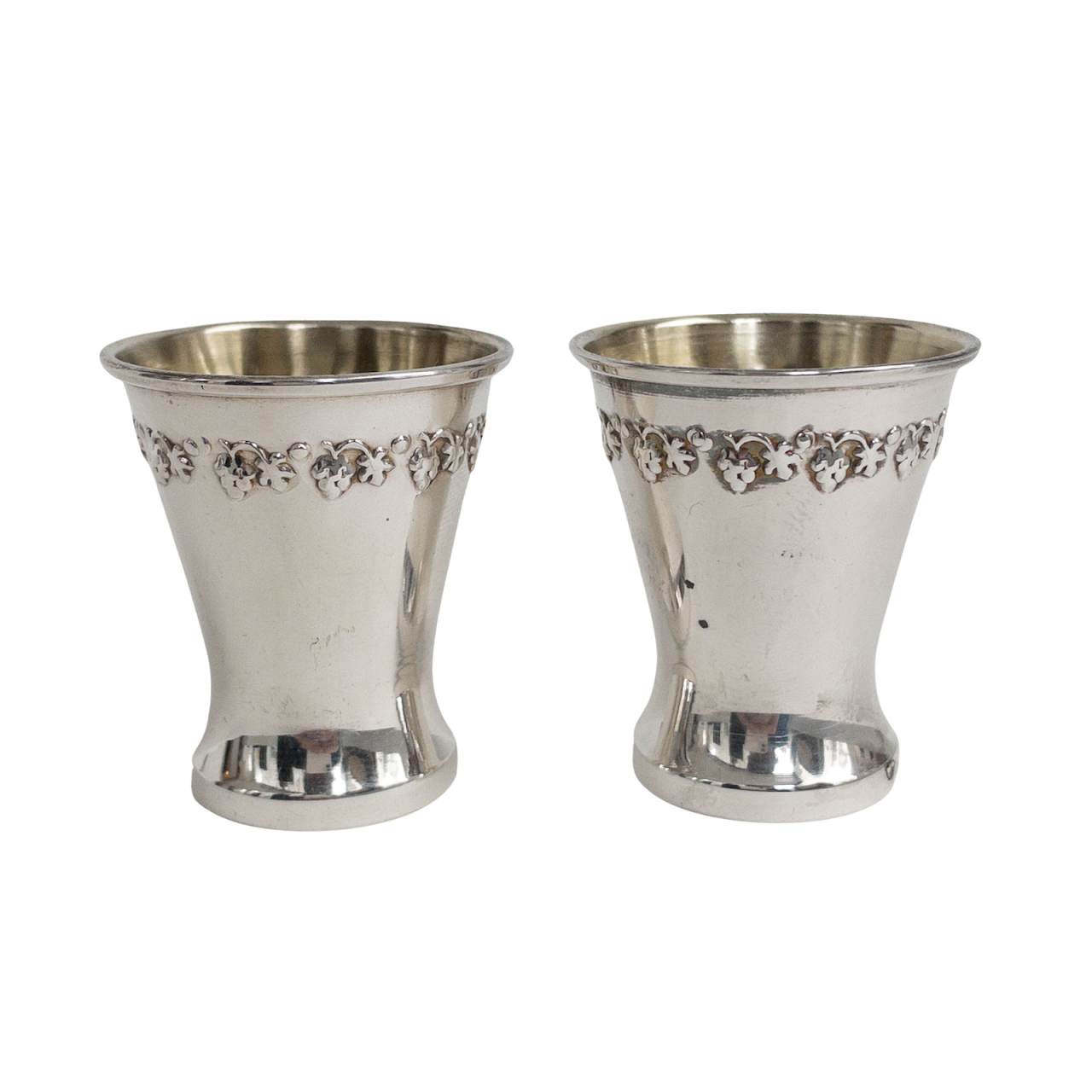 800 Silver Pair of Shot Glasses