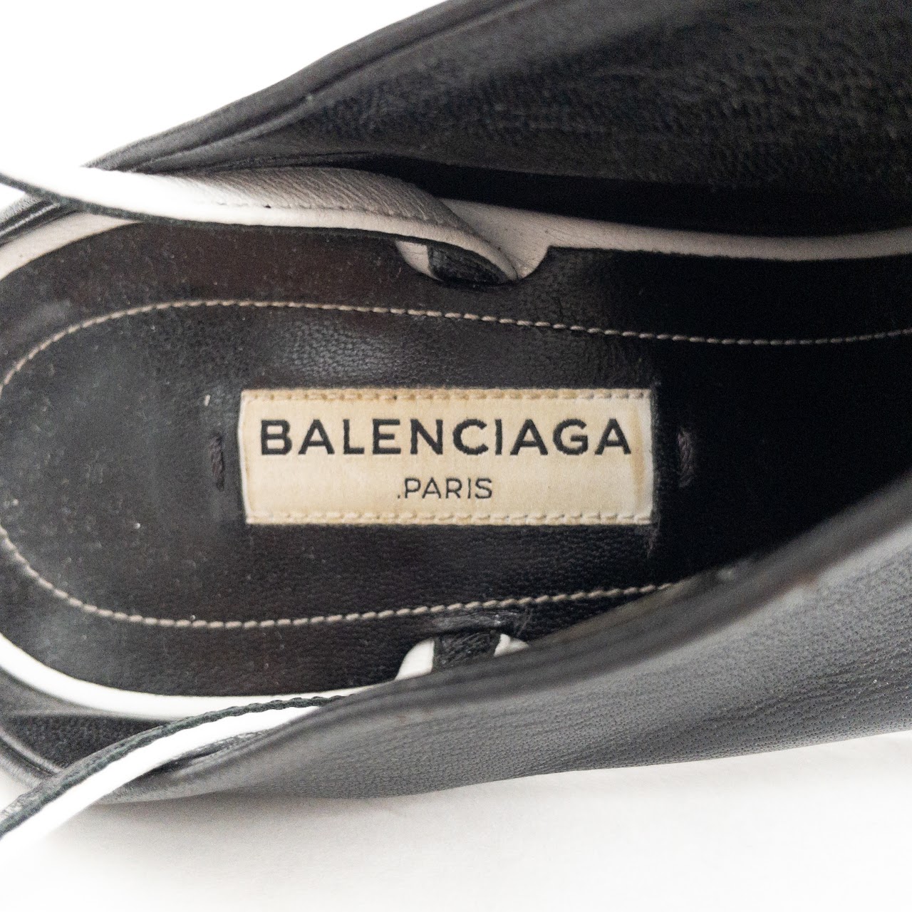 Balenciaga Open Toe Black & White Sandals