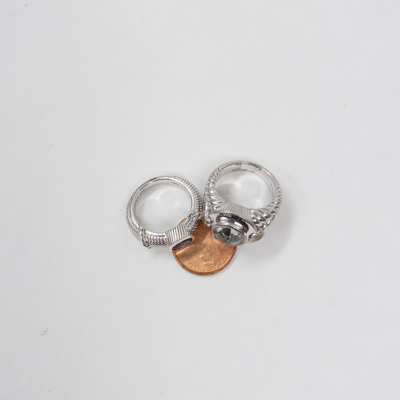 Sterling Silver Judith Ripka Ring Duo