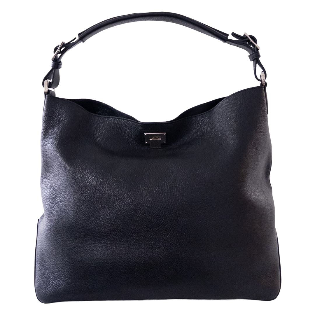 Tiffany & Co. Black Leather Reversible Tote Bag