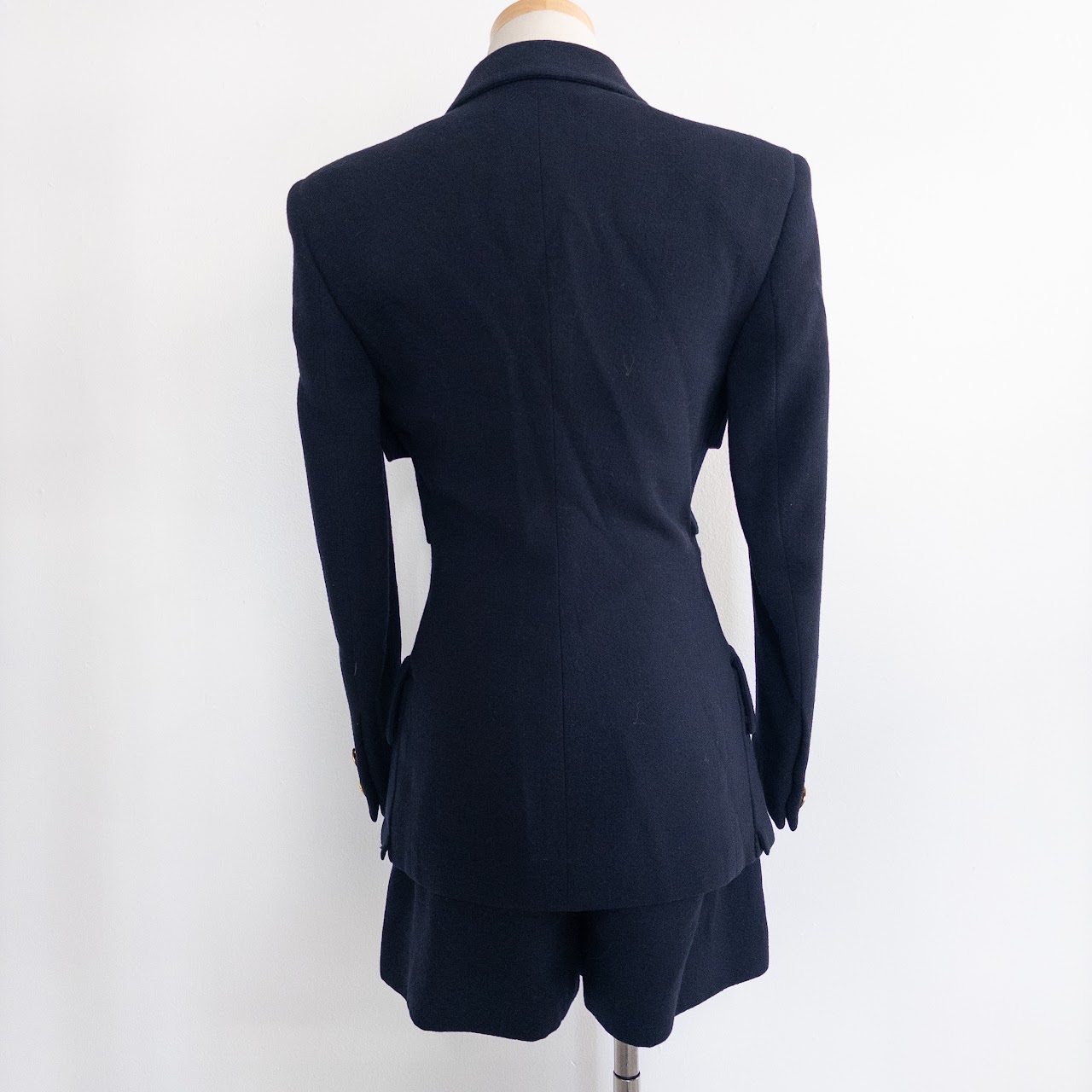 Gianni Versace Vintage Navy Short Suit