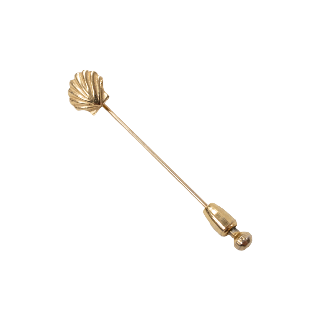 14K Gold Shell Stick Pin