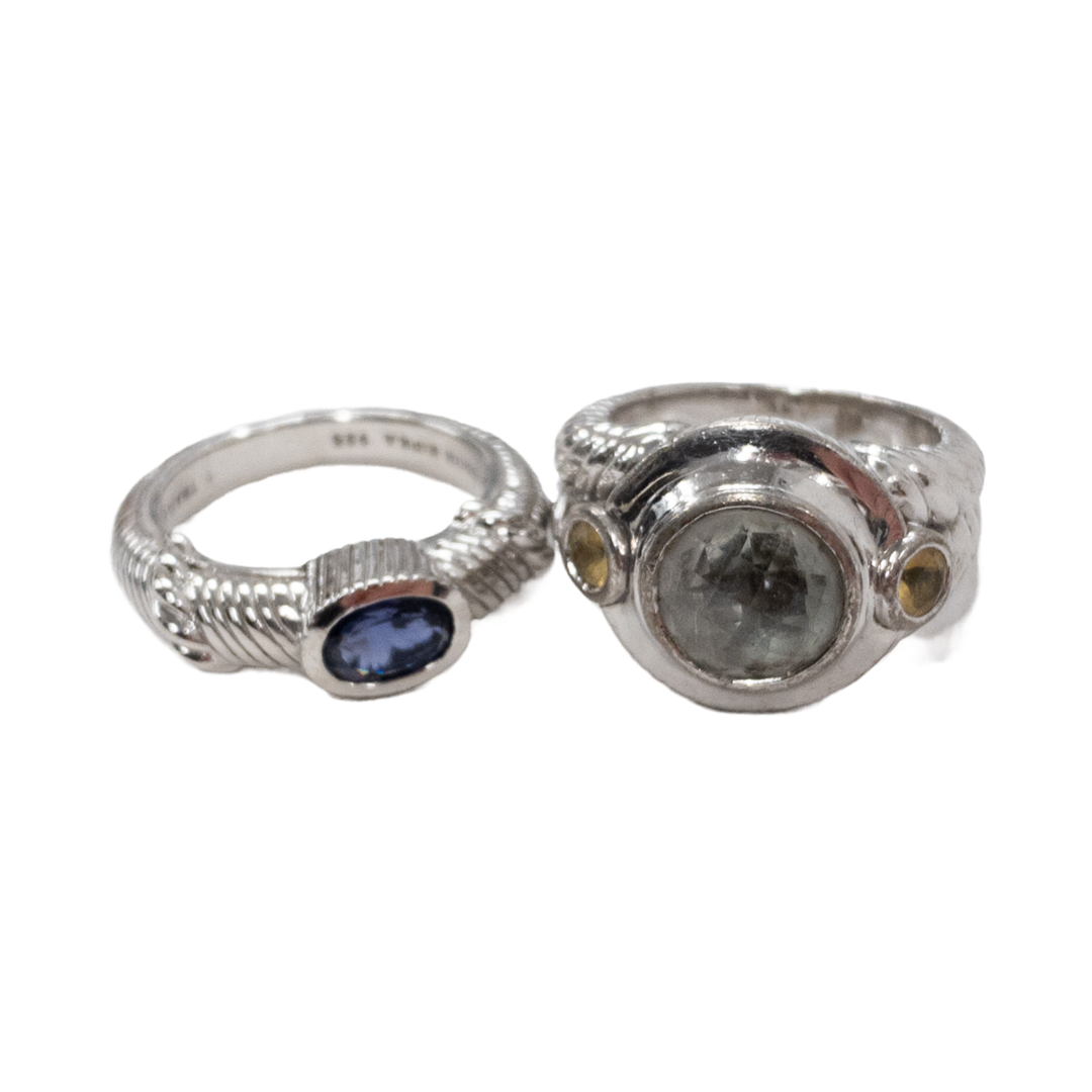 Sterling Silver Judith Ripka Ring Duo