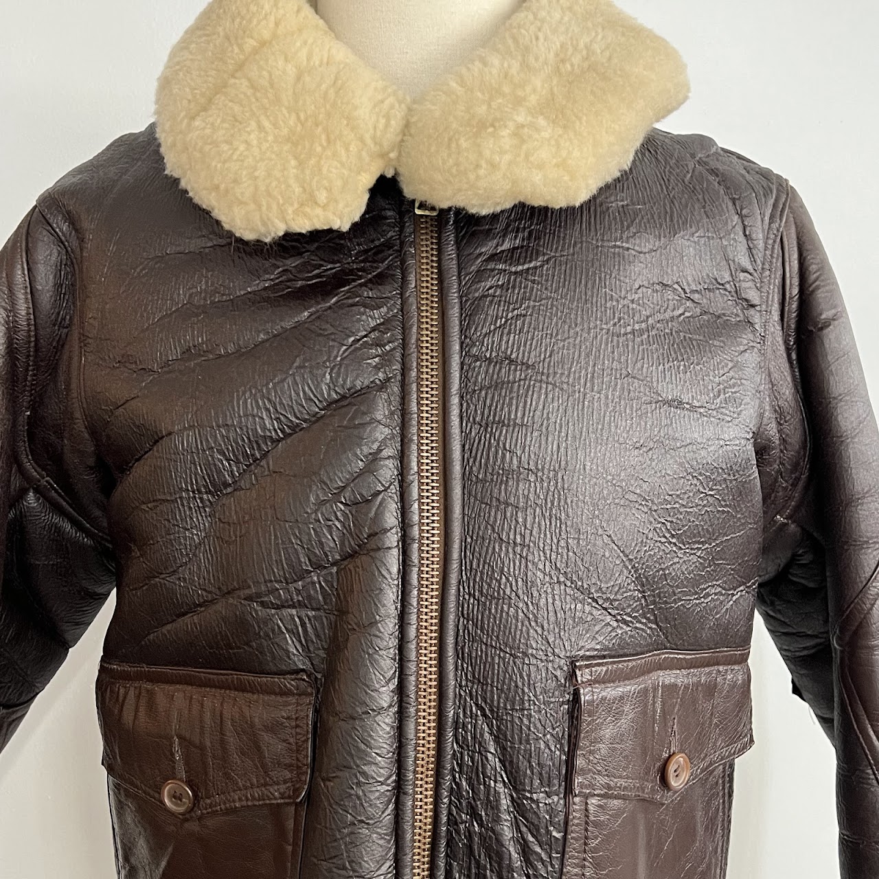 Willis & Geiger M 445B Shearling Navy Winter Flight Jacket