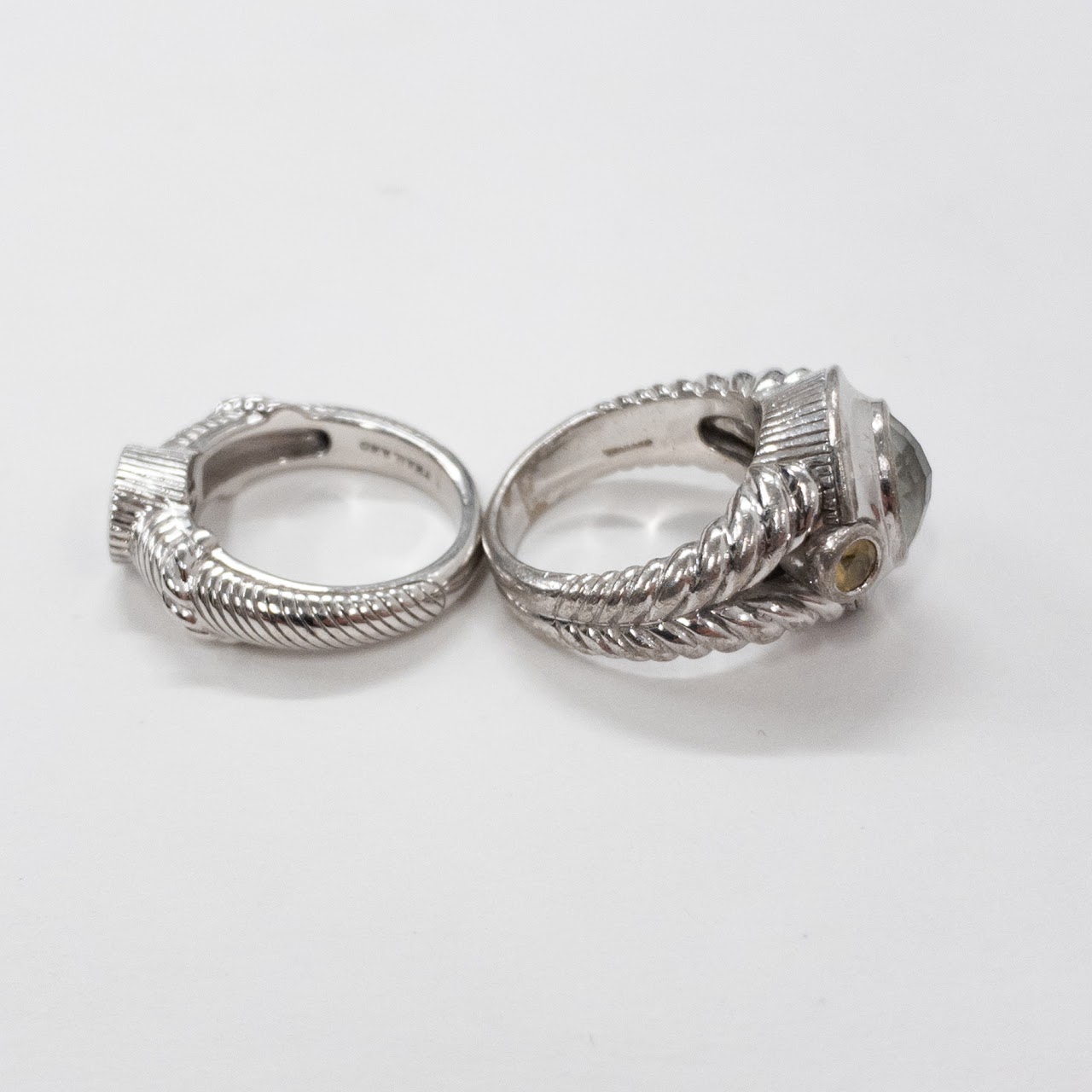 Sterling Silver Judith Ripka Ring Duo