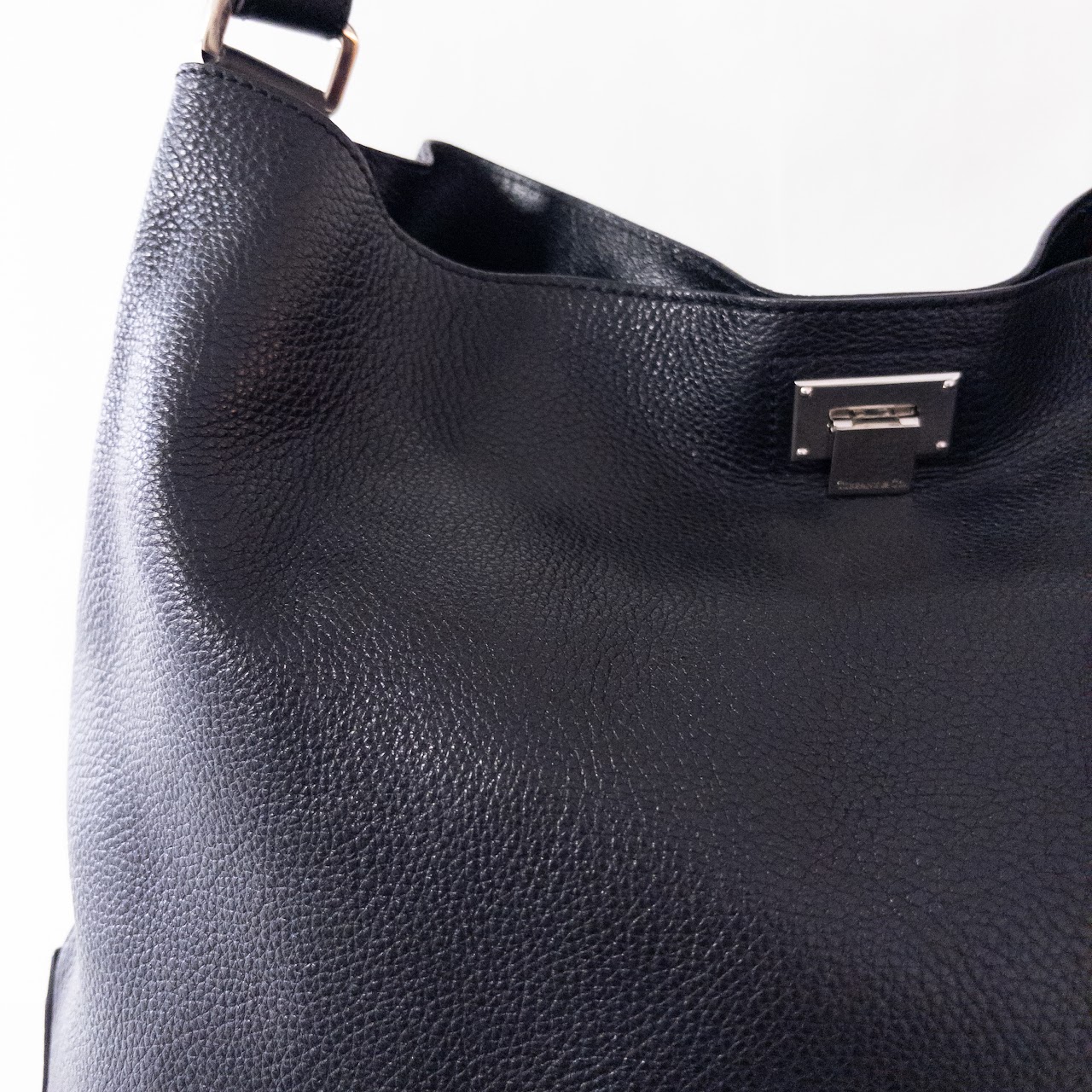 Tiffany & Co. Black Leather Reversible Tote Bag