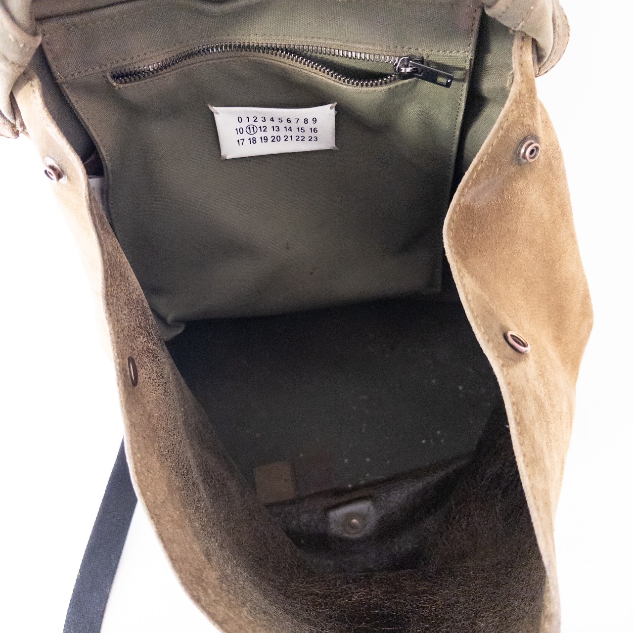 Maison Martin Margiela Canvas and Suede Backpack