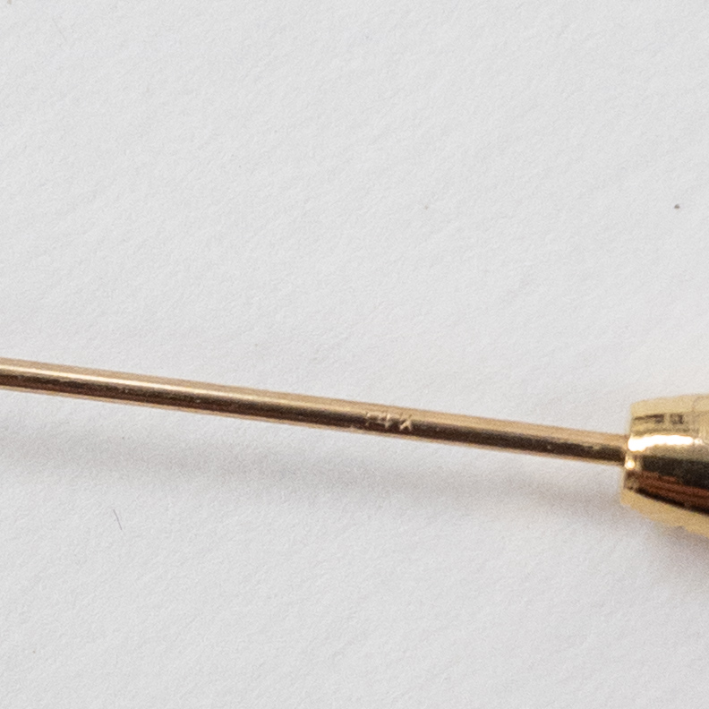 14K Gold Shell Stick Pin