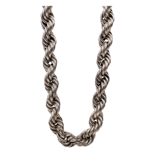 950 Silver Heavy Rope Twist Necklace