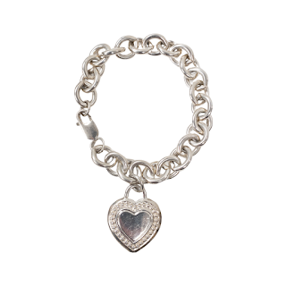 Sterling Silver Judith Ripka Heart Charm Bracelet