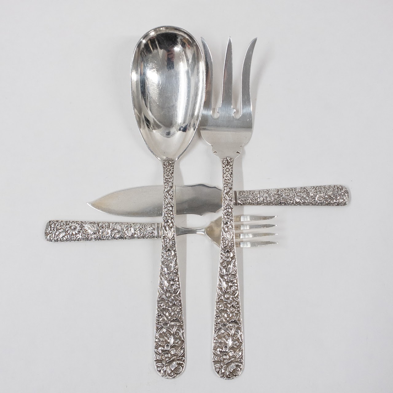 Sterling Silver S. Kirk & Sons Four Piece Utensil Set