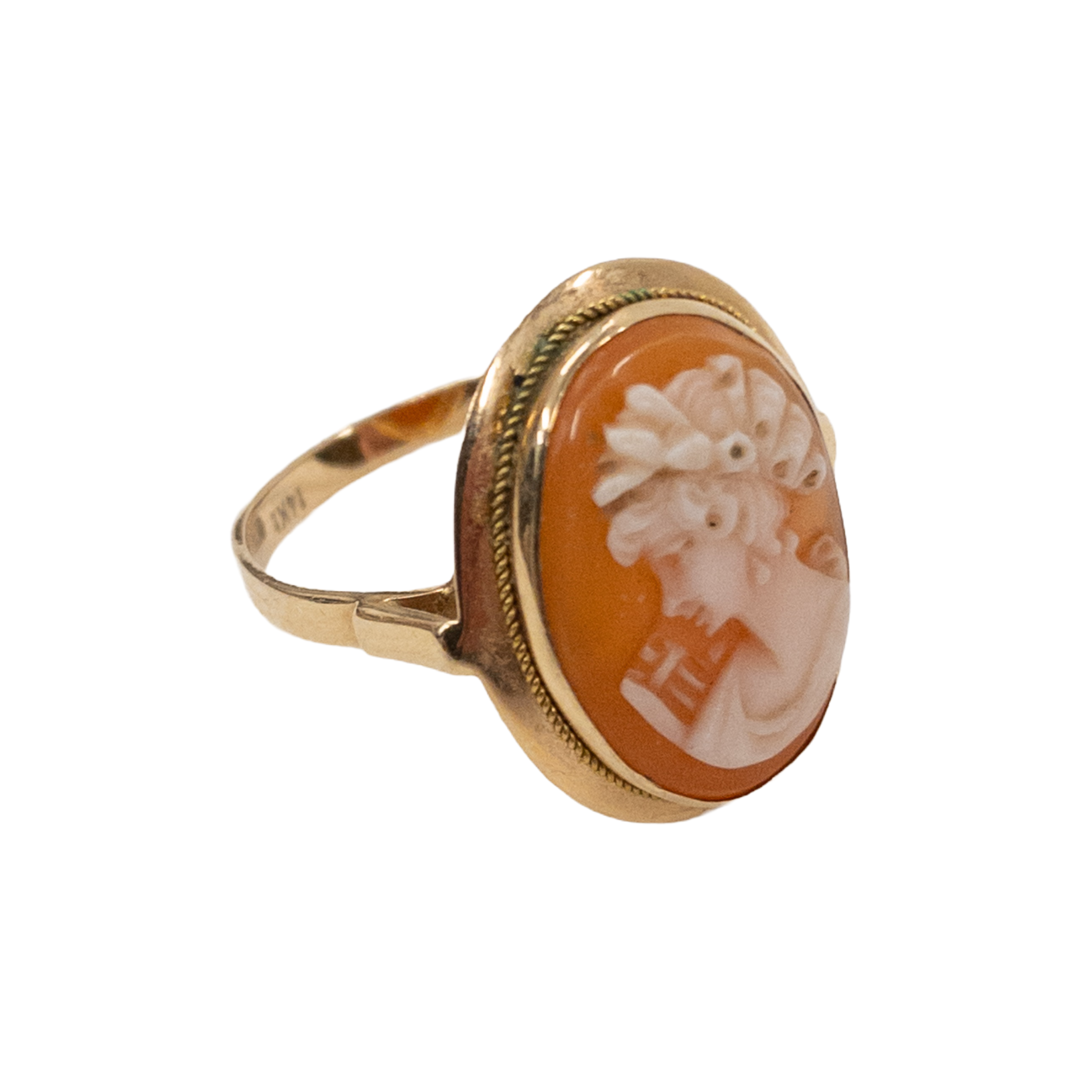 14K Gold Cameo Ring