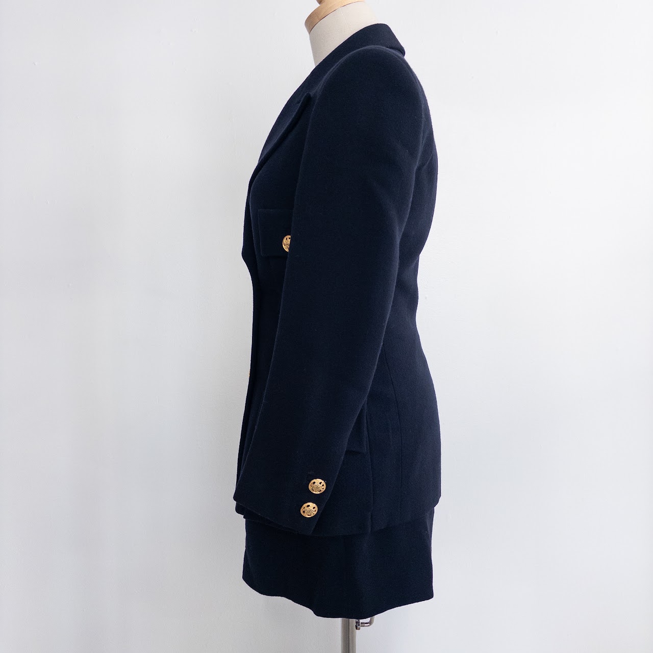 Gianni Versace Vintage Navy Short Suit