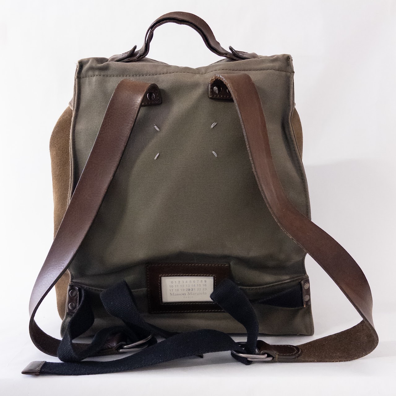 Maison Martin Margiela Canvas and Suede Backpack