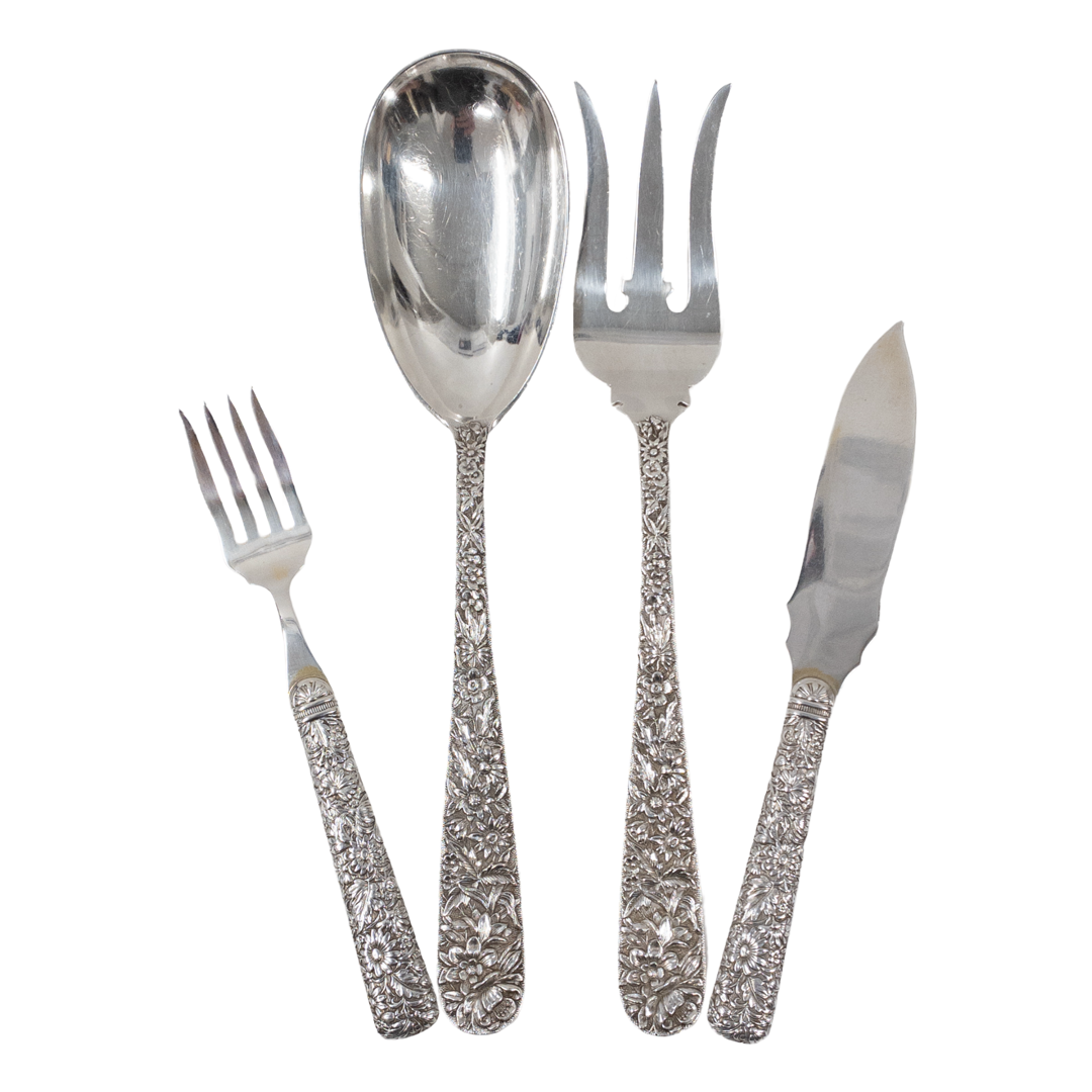 Sterling Silver S. Kirk & Sons Four Piece Utensil Set