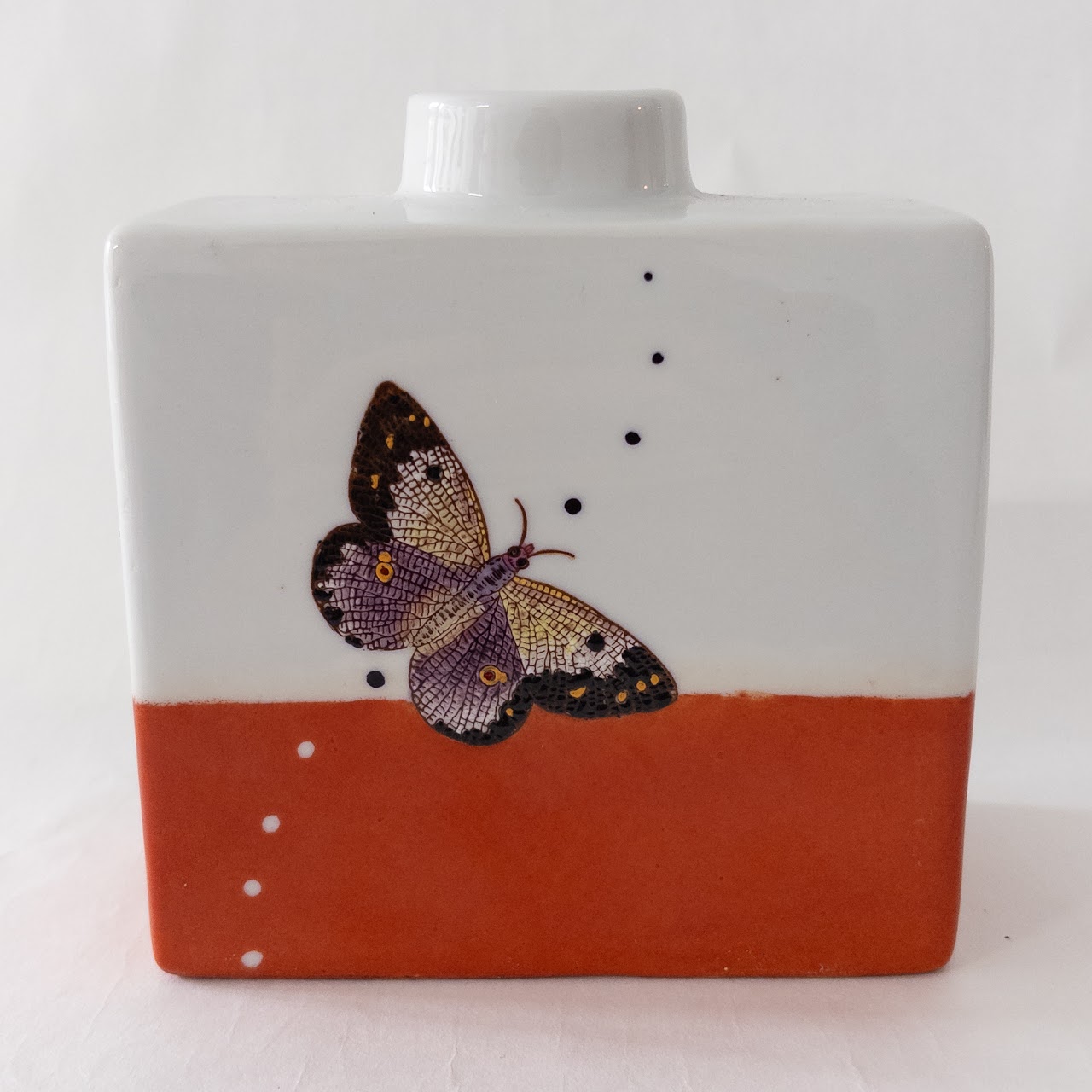 Fabienne Jouvin Butterfly and Moth Porcelain Vase