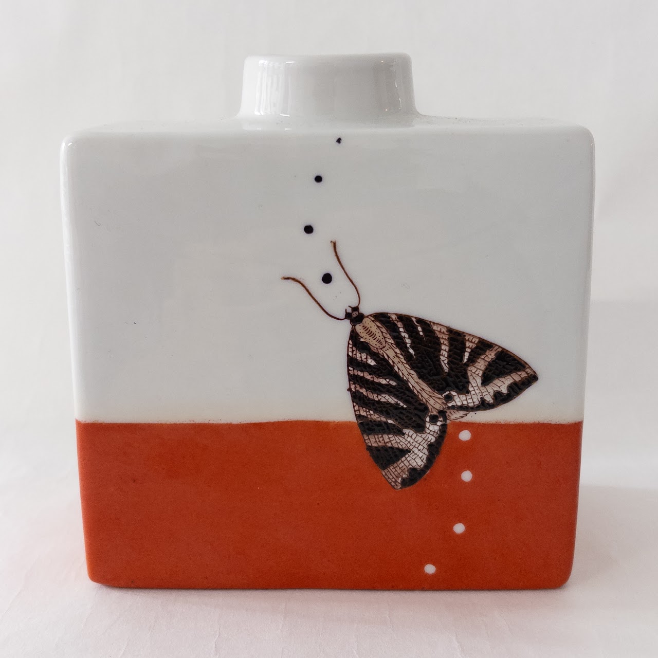 Fabienne Jouvin Butterfly and Moth Porcelain Vase