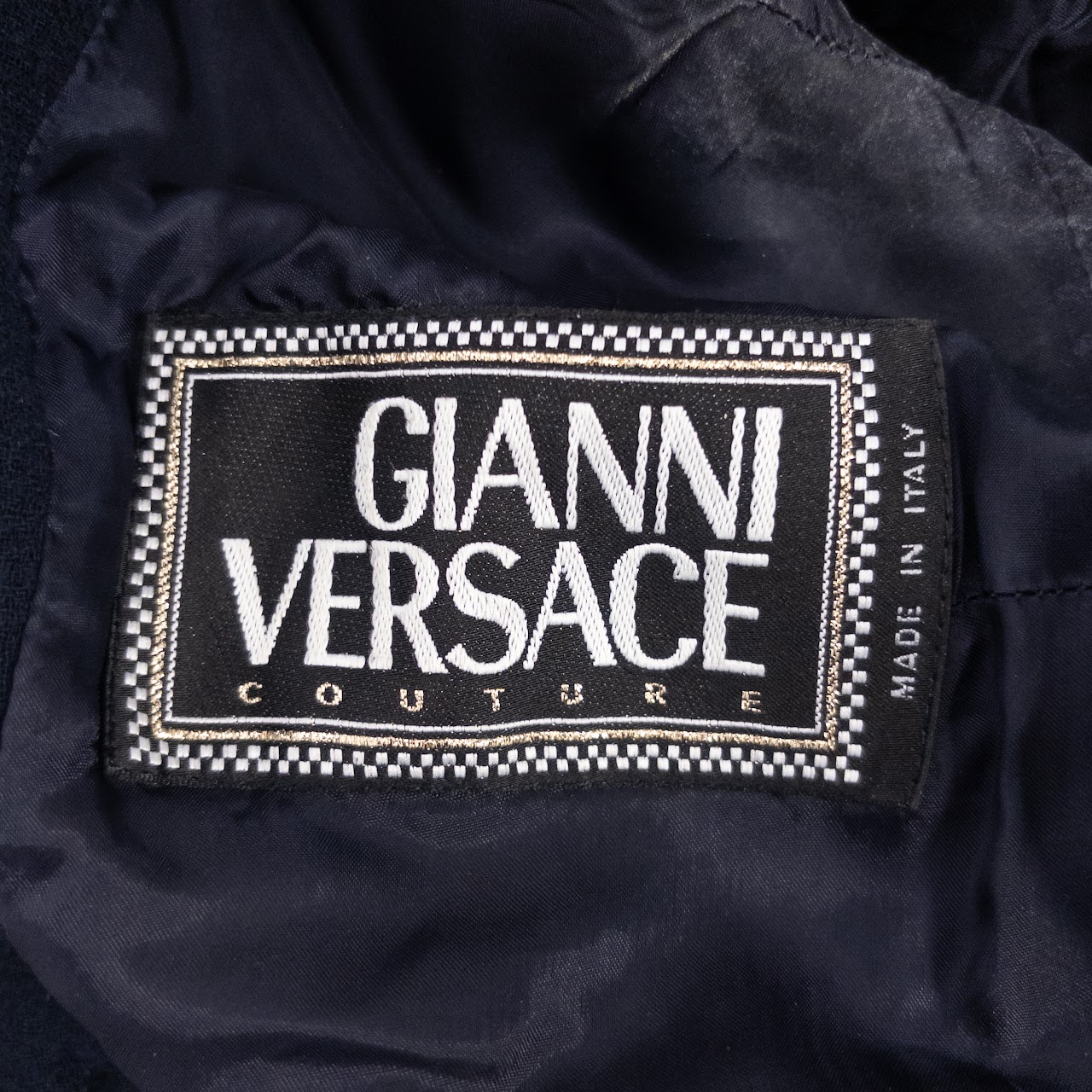 Gianni Versace Vintage Navy Short Suit