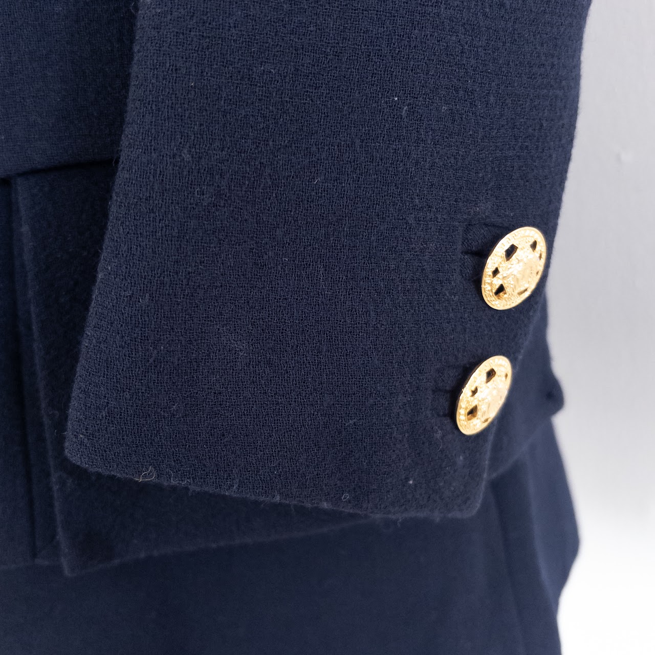 Gianni Versace Vintage Navy Short Suit