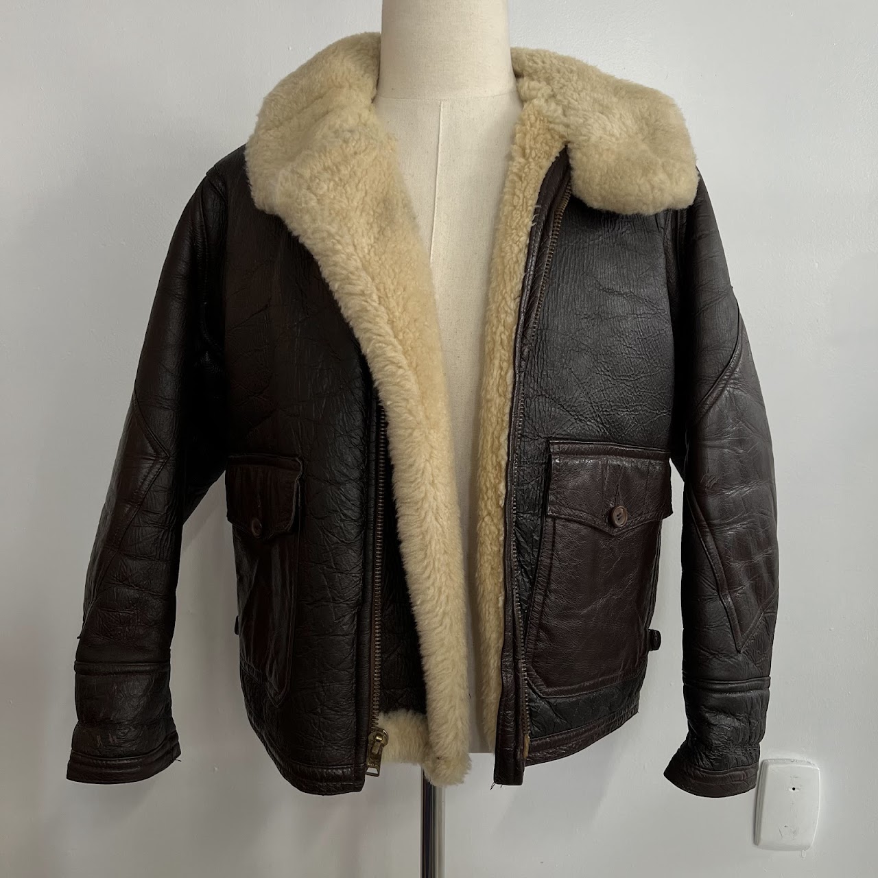 Willis & Geiger M 445B Shearling Navy Winter Flight Jacket