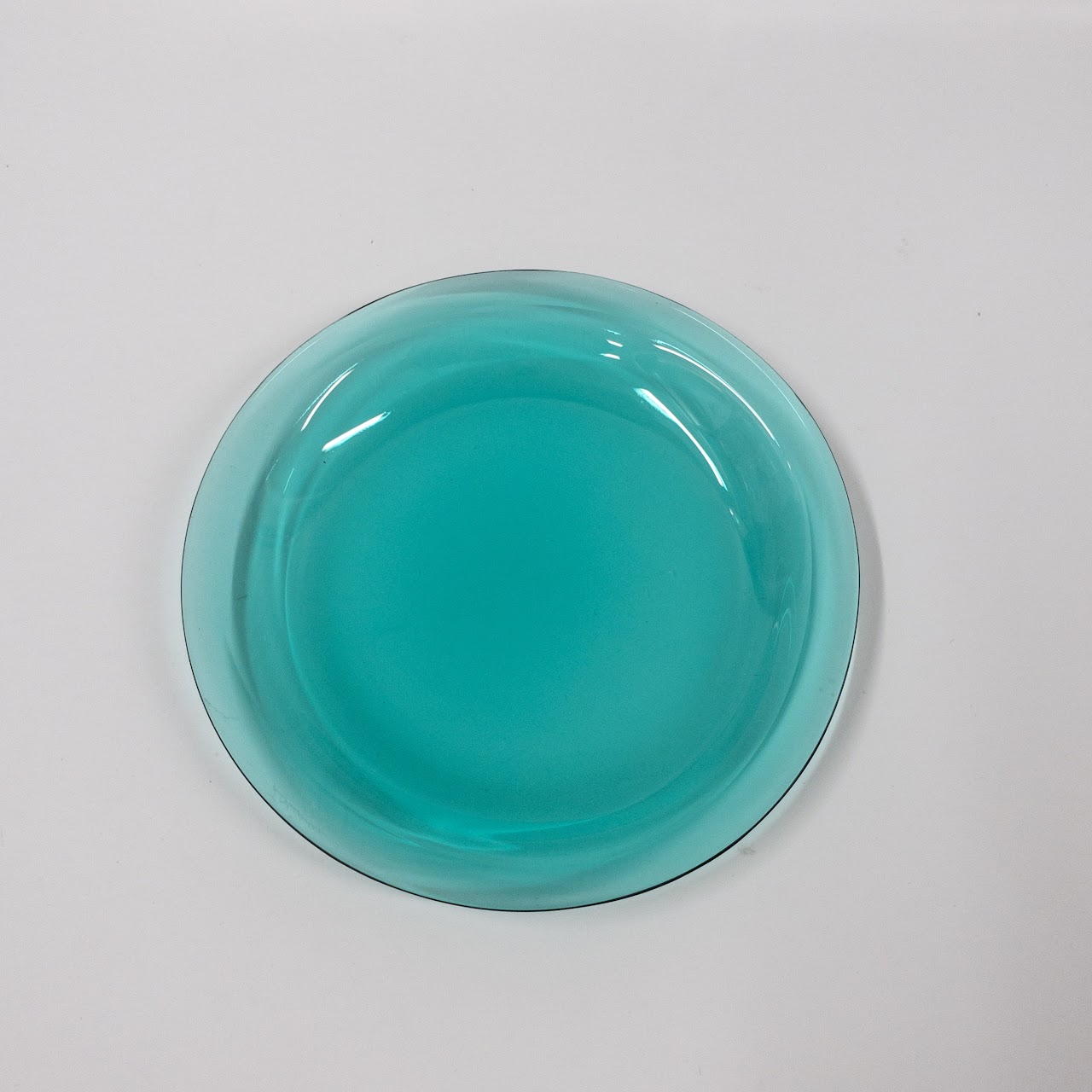 Lalique Set of Six Colored Glass Small Plates