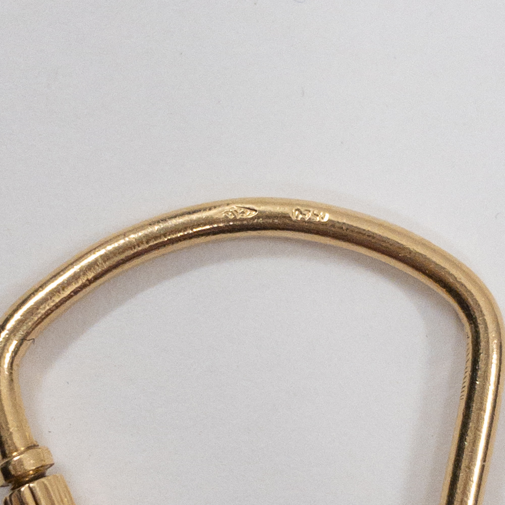 18K Gold Key Ring