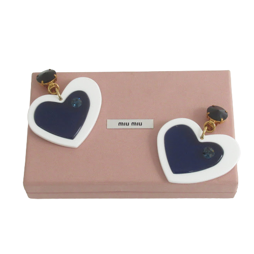 Miu Miu Heart Drop Earrings