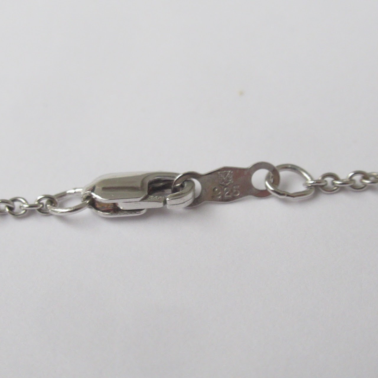 Sterling Silver & Ruby Key Pendant Necklace