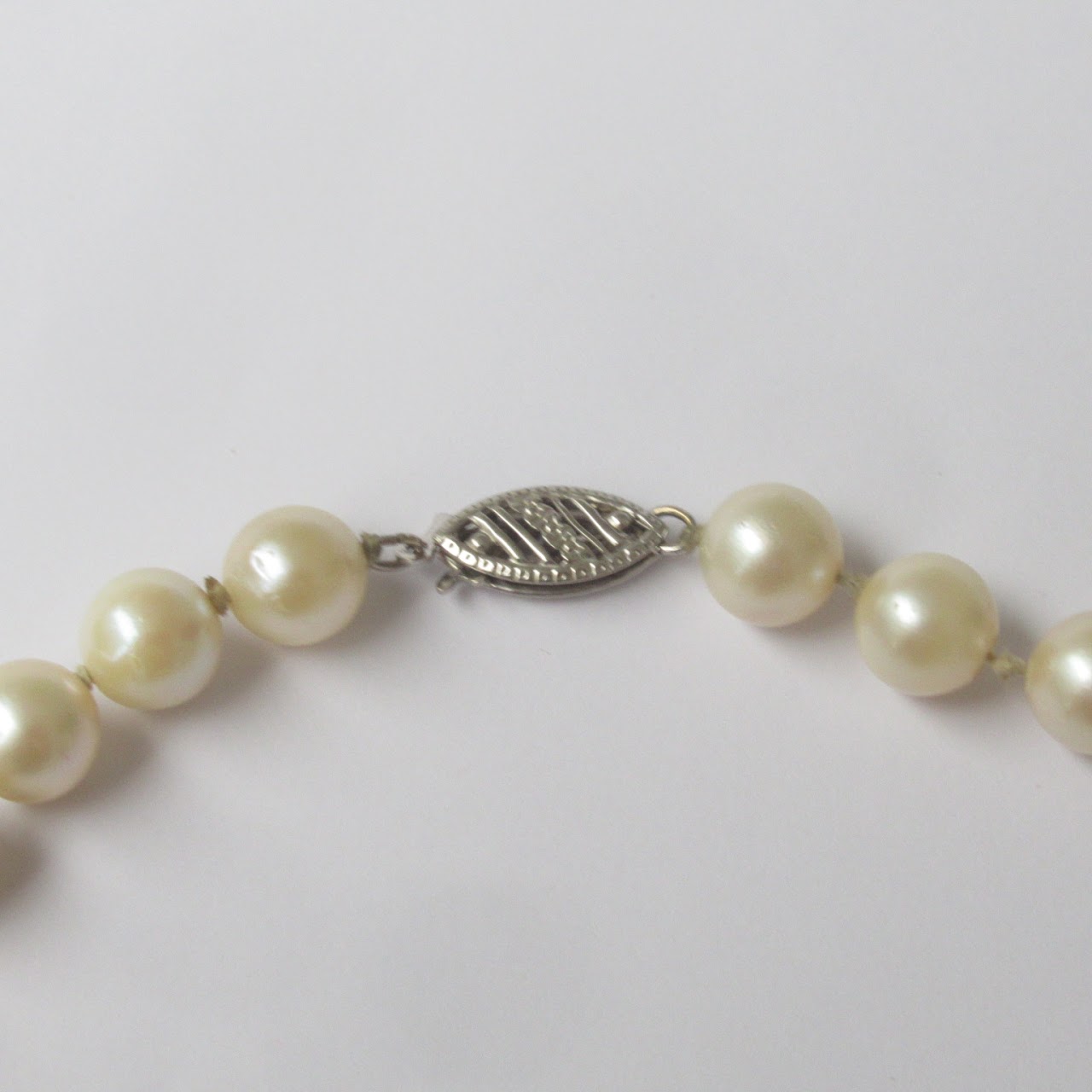 Pearl & 14K White Gold Necklace