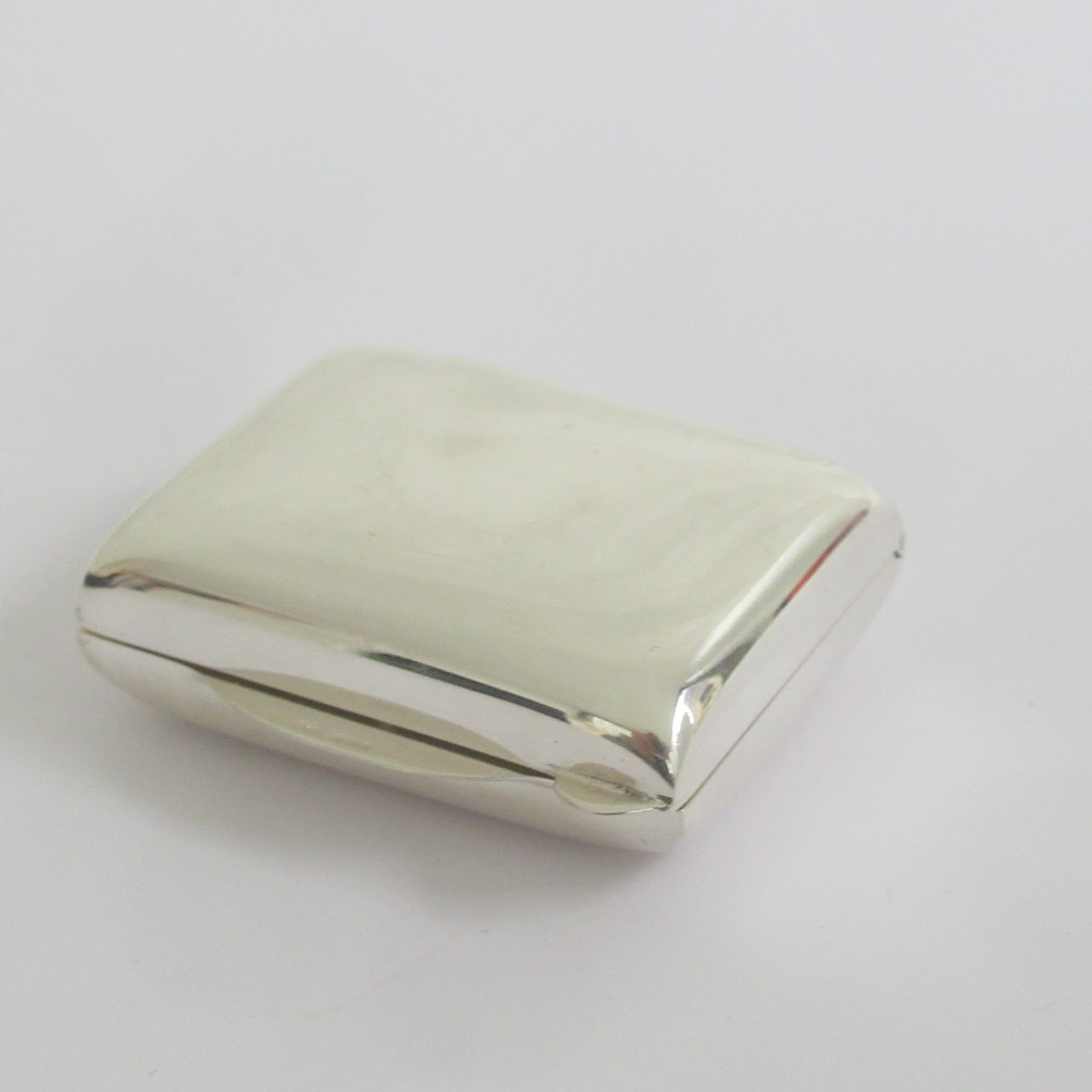 Sterling Silver Monogrammed Rectangular Pill Box Pair