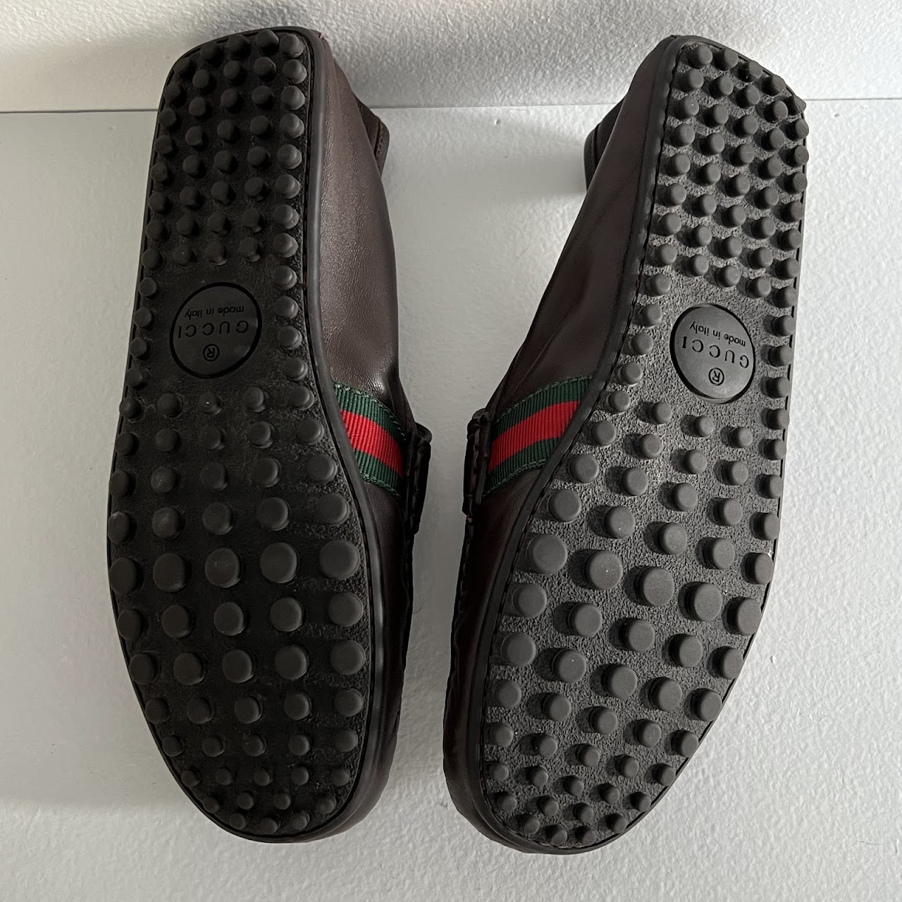 Gucci Classic Stripe Driving Shoes