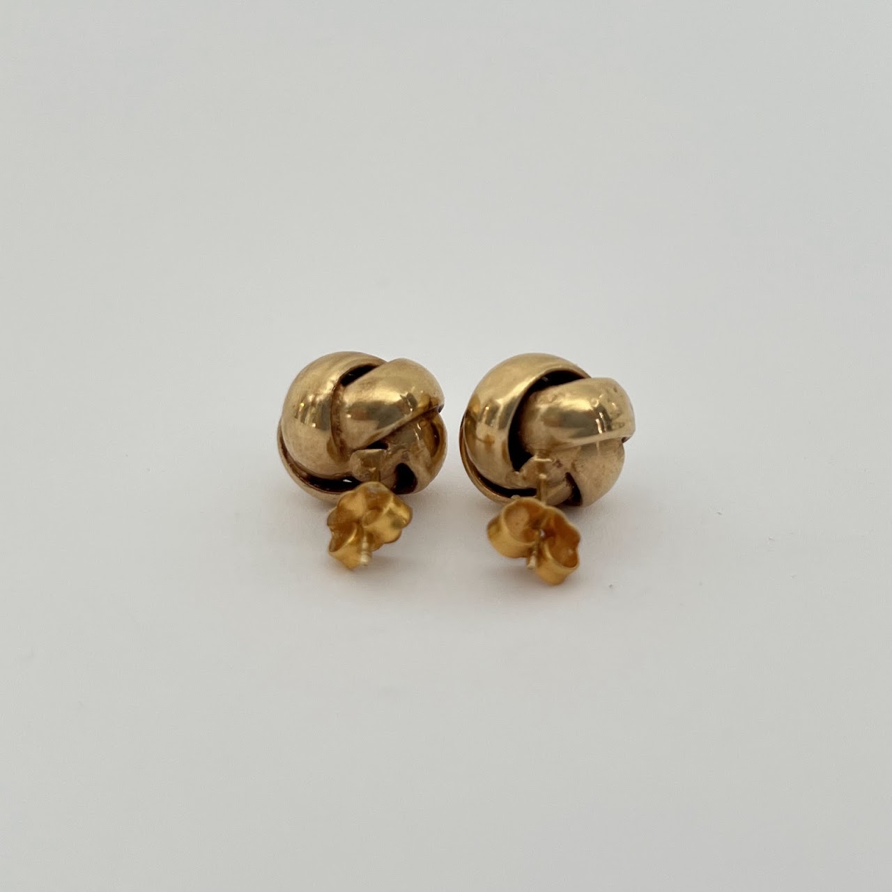 14K Gold Swirl Knot Earrings