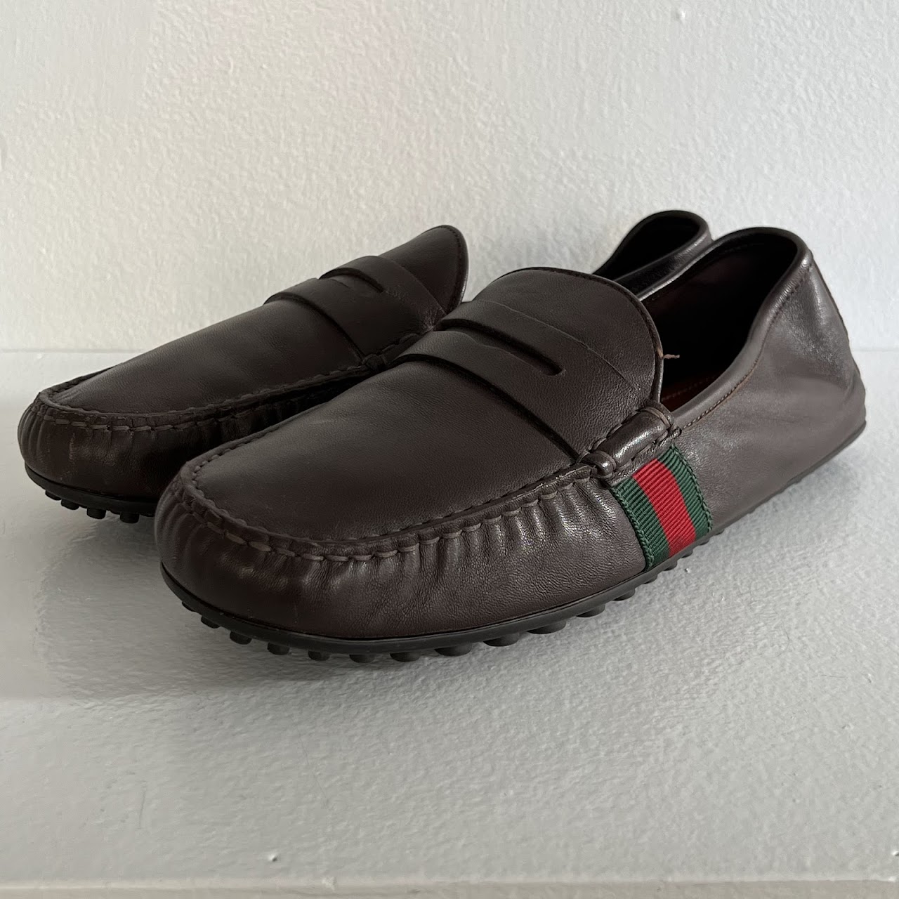 Gucci Classic Stripe Driving Shoes