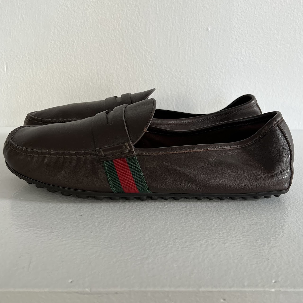 Gucci Classic Stripe Driving Shoes