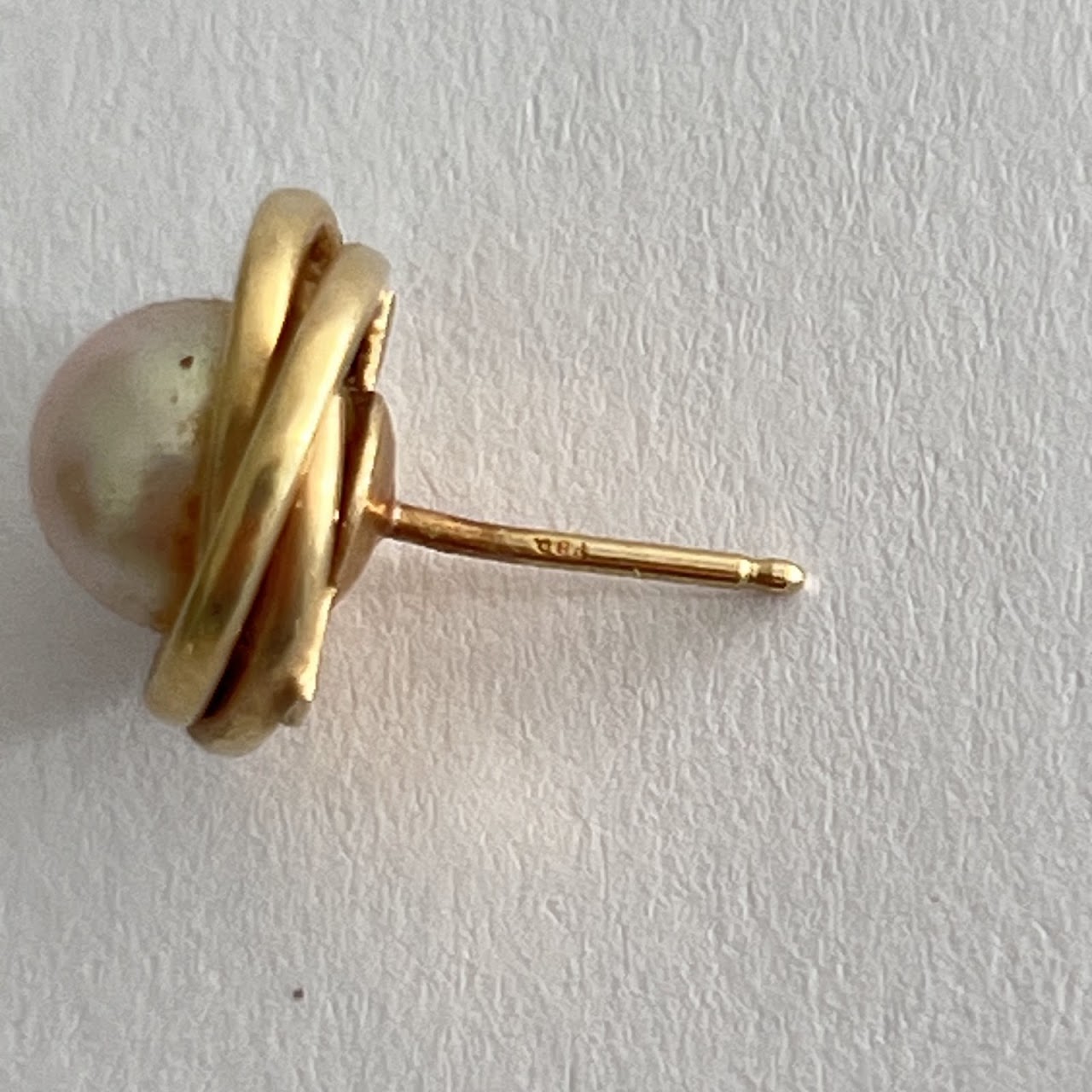 14K Gold and Pearl Earrings