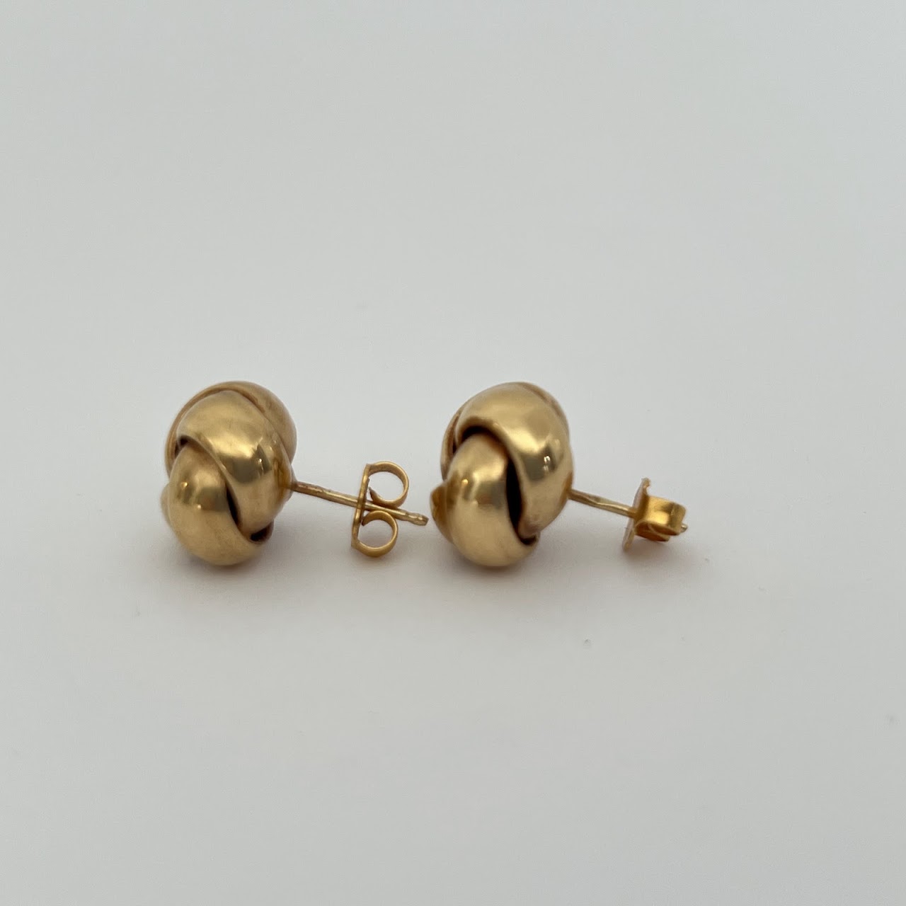 14K Gold Swirl Knot Earrings