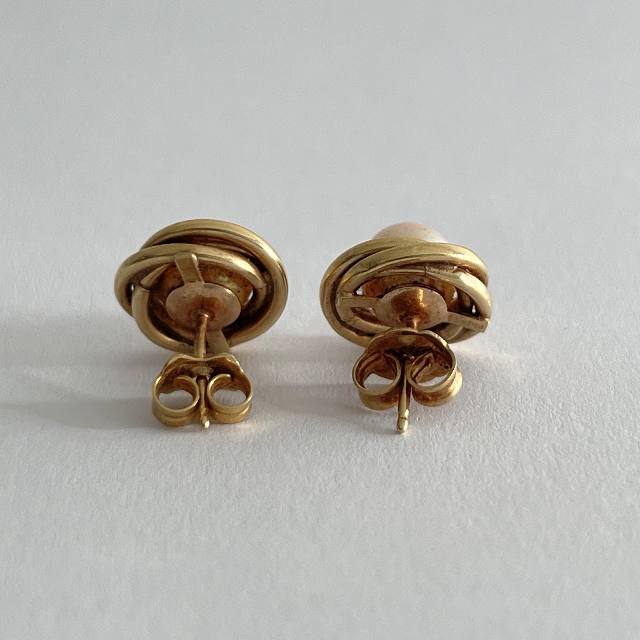 14K Gold and Pearl Earrings