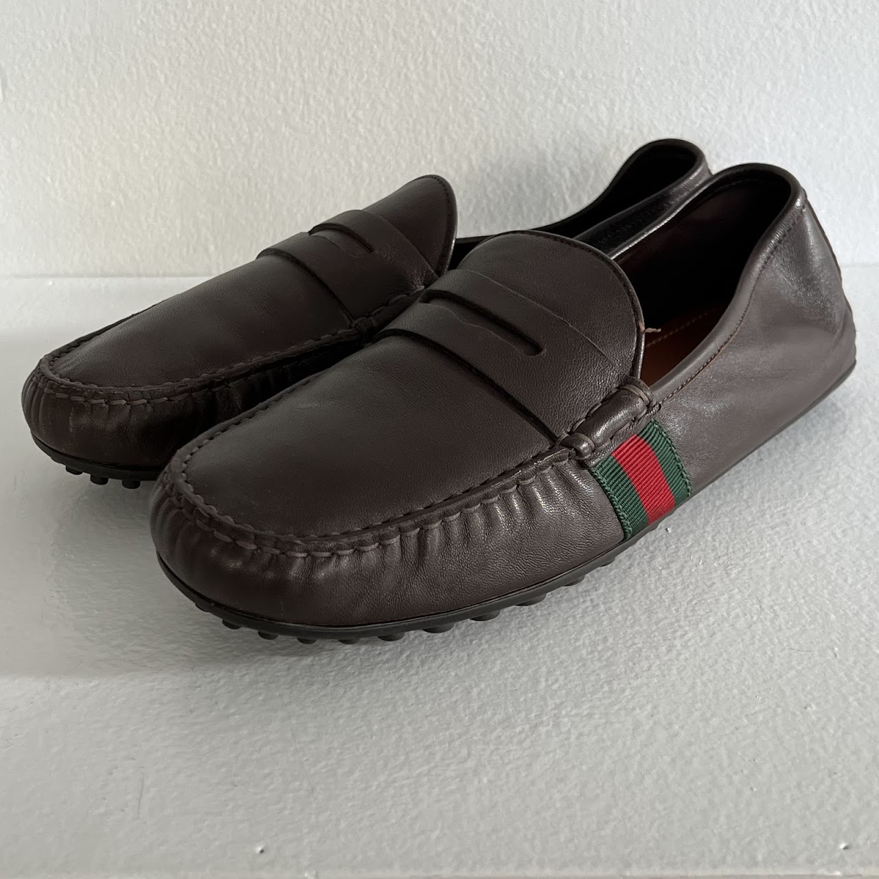 Gucci Classic Stripe Driving Shoes