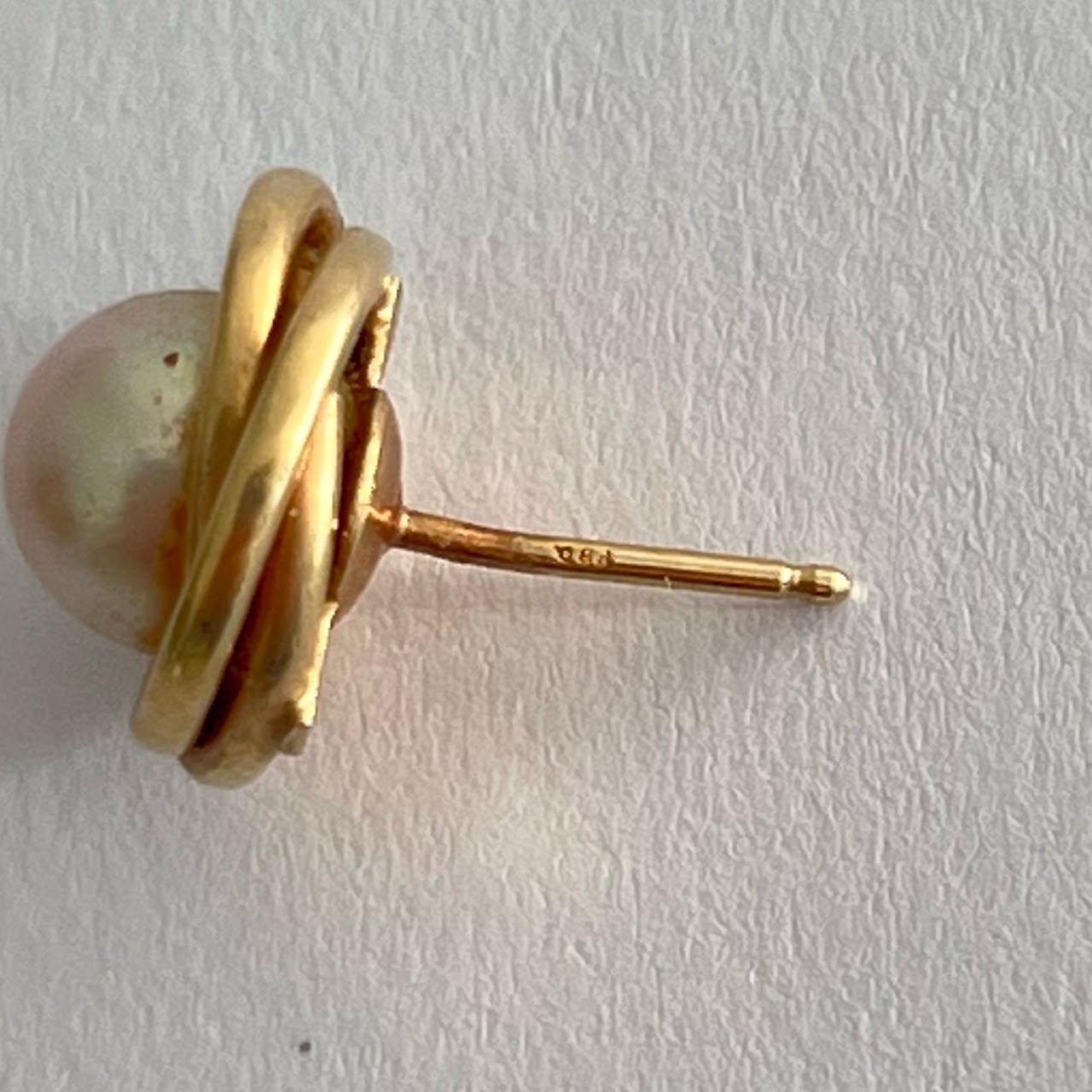 14K Gold and Pearl Earrings