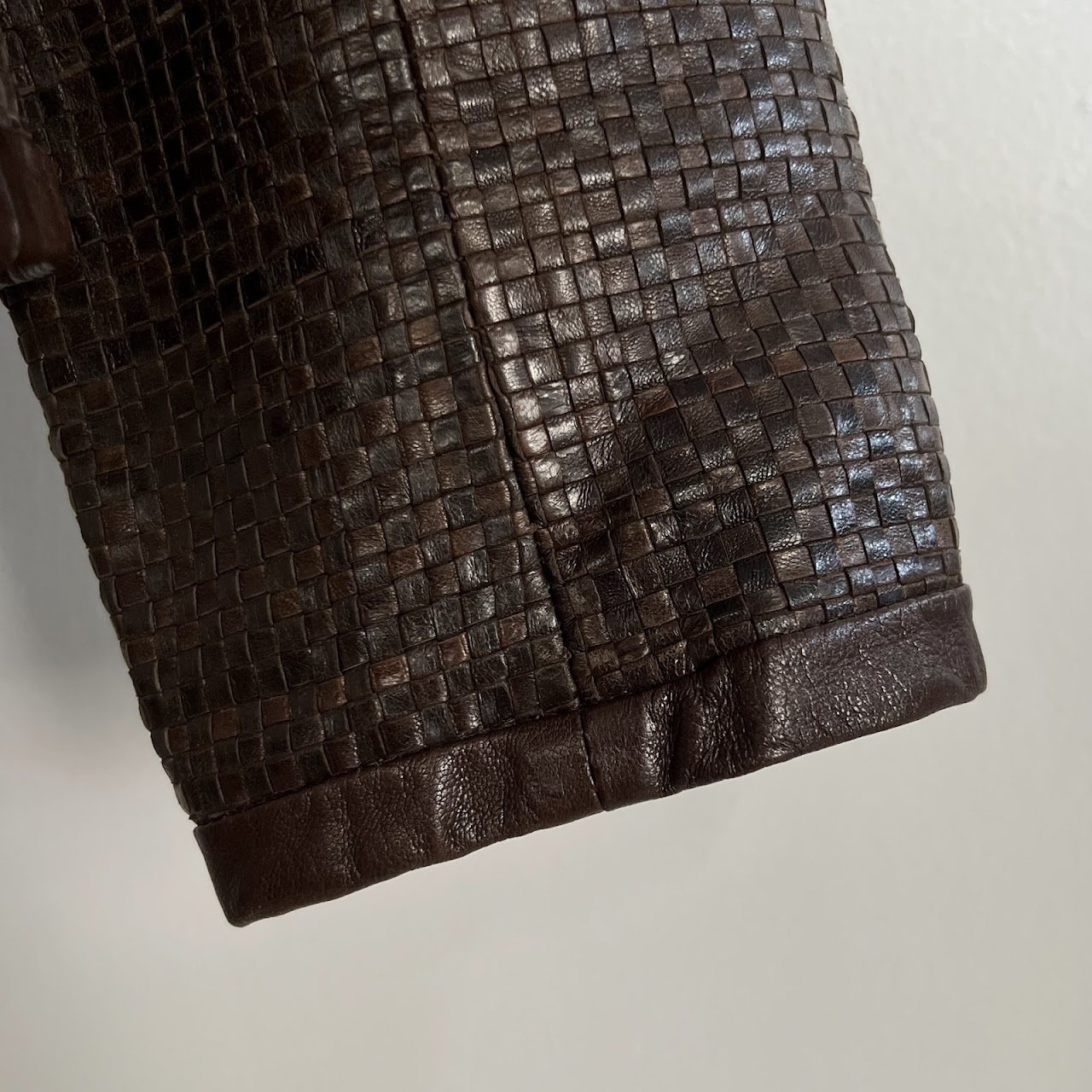 Max Mara Woven Leather Blazer