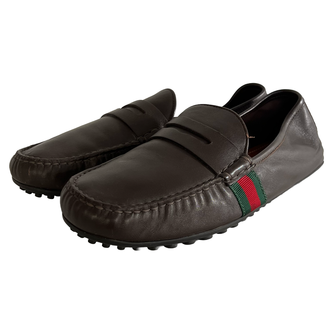 Gucci Classic Stripe Driving Shoes