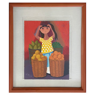 Trinidad Osorio 'Fruit Market II' Signed Serigraph